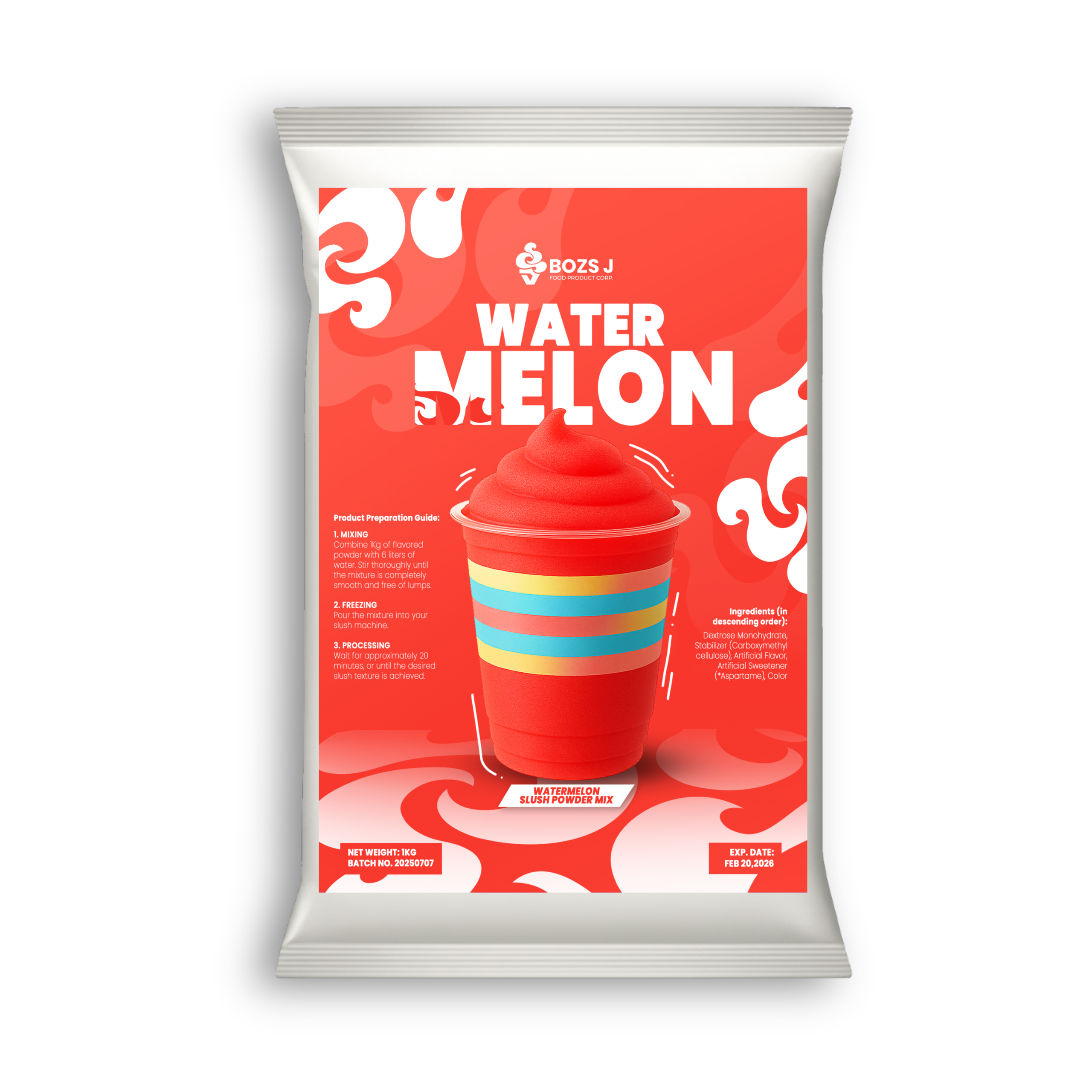 Watermelon Slush Powder Mix